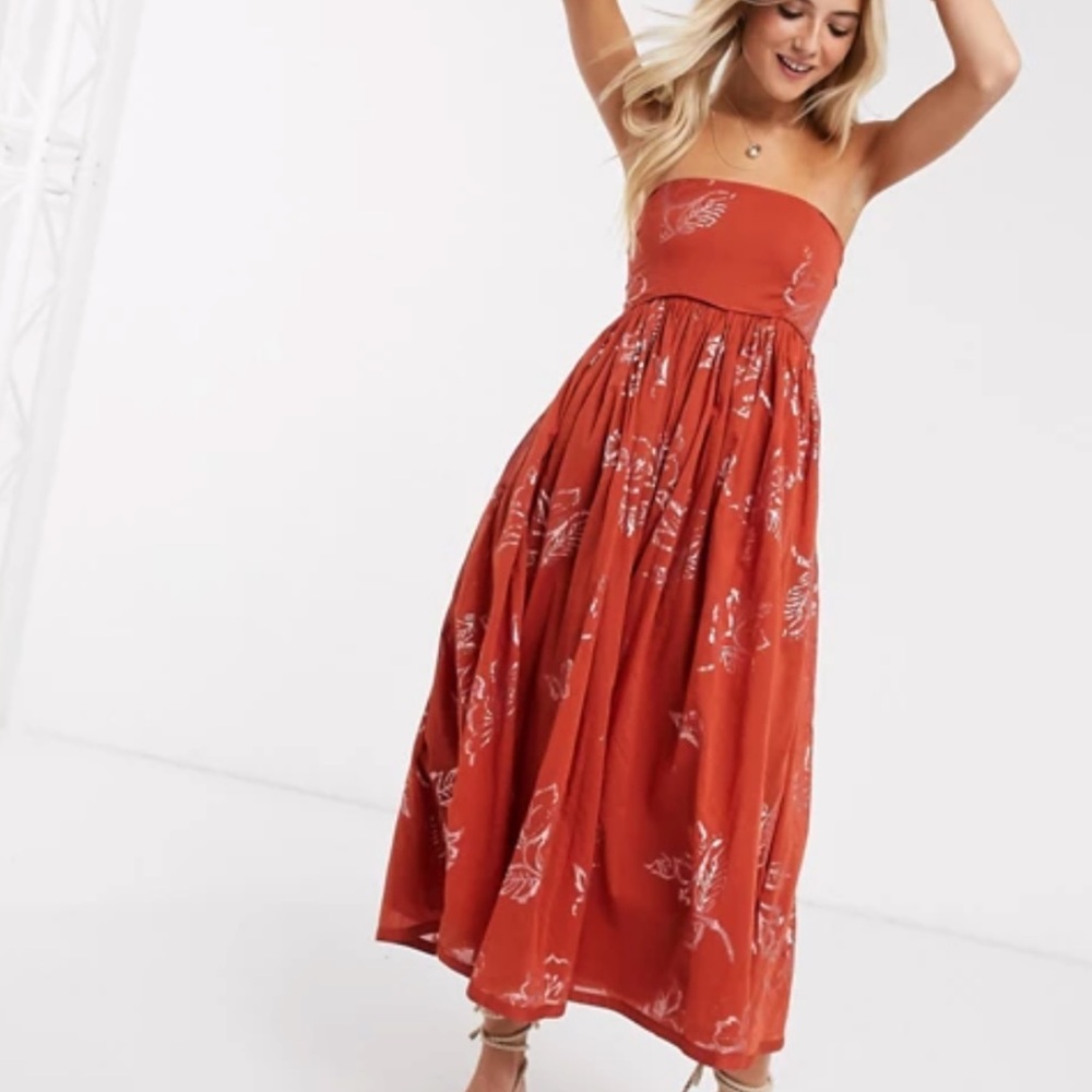 Free People NWT Copper Baja Babe Dress Large $168